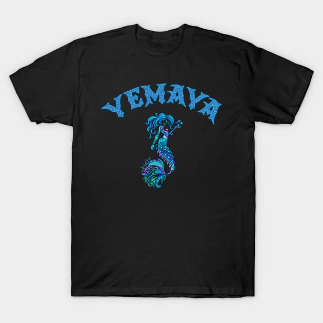 Yemaya Orishas Goddess Ifa Yoruba Religion Water Deity T-Shirt by HiDearPrint